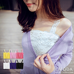 嬌俏佳人~浪漫緹花蕾絲肩帶小可愛/背心‧6色