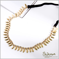 奢美品味~2Way亮鑽飾金屬片髮帶/項練