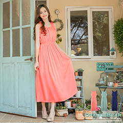 0812 NEW High-waist Sleeveless Maxi Dress -3 colors