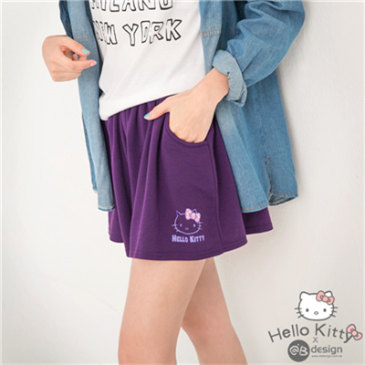 0330新品 KITTY網眼快乾布~豹紋系列寬鬆短褲裙‧女3色