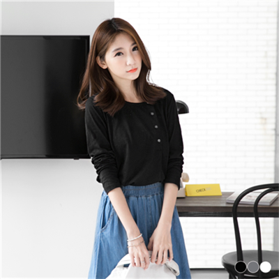 0413新品 竹節紋側開釦剪裁上衣．3色