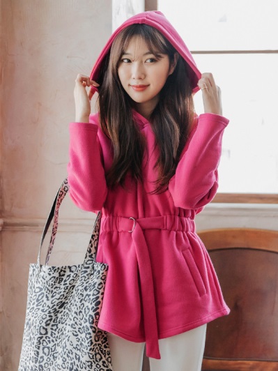 2019衣服流行選購推薦【nissen】人造羊皮附連帽大衣-咖啡色-大尺碼預購購物網站推