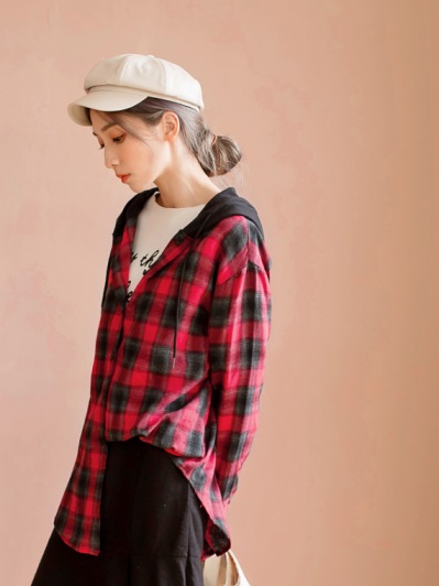 2019線上服飾店推薦購買橫條紋厚刷毛印花長版上衣特賣專賣店推薦