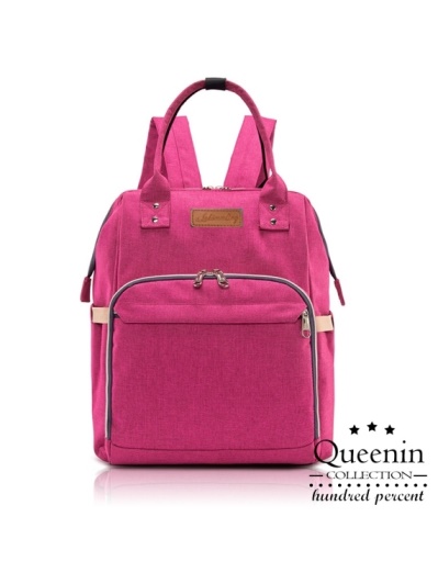 DF Queenin-出國人氣推薦款寬口後背包媽咪包-共3色