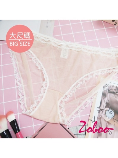 ZOBOO-大尺碼蕾絲甜美女性內褲(UN007)