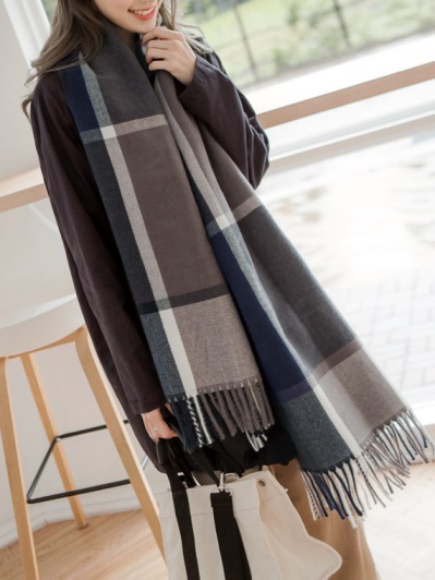 2019衣服流行選購推薦SALE【nissen】長版長袖高領內衣兩件組-大尺碼-黑色＋炭灰雜紋-內衣預購購物專賣店介